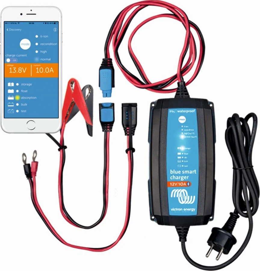 Inteligentná nabíjačka batérií BlueSmart 12V/4A IP65+DC konektor