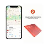 Inteligentná sledovacia karta FIXED Tag Card s podporou funkcie Find My, bezdrôtové nabíjanie, oranžová