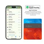 Inteligentná sledovacia karta FIXED Tag Card s podporou funkcie Find My, bezdrôtové nabíjanie, oranžová