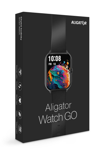 Inteligentné hodinky ALIGATOR Watch GO, čierne