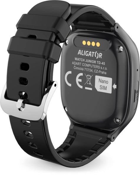 Inteligentné hodinky Aligator Watch Junior 2, čierne