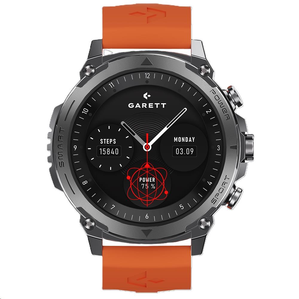 Inteligentné hodinky Garett Atom Black Steel