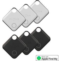 Inteligentné sledovacie zariadenie FIXED Tag s podporou funkcie Find My, 6 ks, 3x čierna + 3x biela