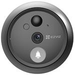 Inteligentný dverový kukátko EZVIZ s kamerou HP4 / Wi-Fi / 2K / 4,3-palcový displej / napájanie zo siete a z batérie / 4600 mAh / šedé