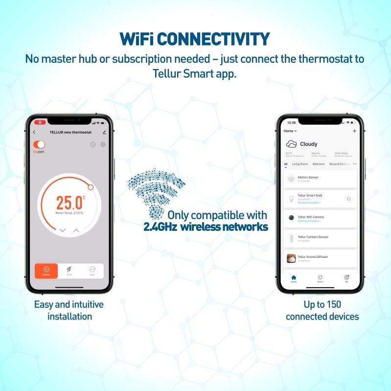 Inteligentný termostat Tellur WiFi, biely