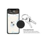 Inteligentný tracker FIXED Sense s hnedým koženým puzdrom a karabínou
