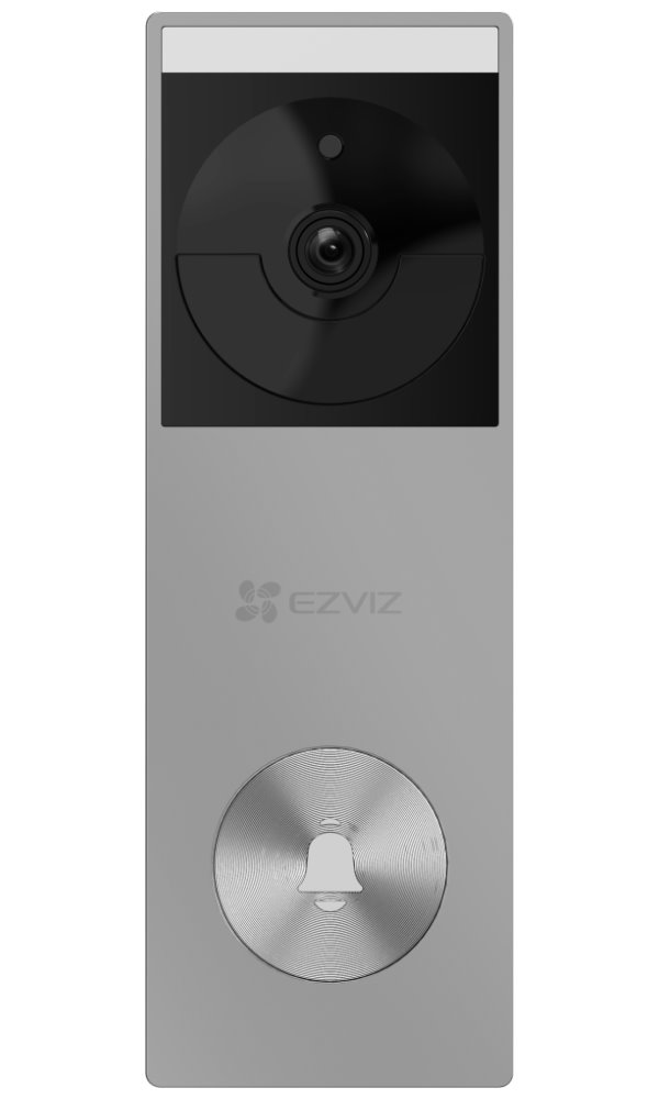 Inteligentný zvonček EZVIZ s kamerou HP3 Pro/ Wi-Fi/ rozlíšenie 2048 x 1296/ napájanie zo siete a z batérie/ sivá a strieborná farba