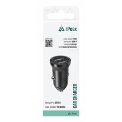 iPEAX autonabíječka CL-01, 2,4 A, 2× USB-A, černá