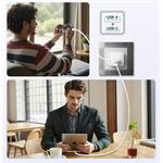 iPEAX GaN sieťová nabíjačka 45 W (USB-C + USB-A), biela