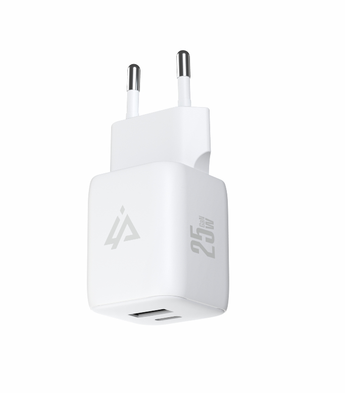 iPEAX GaN síťová nabíječka 25 W (USB-C + USB-A), bílá