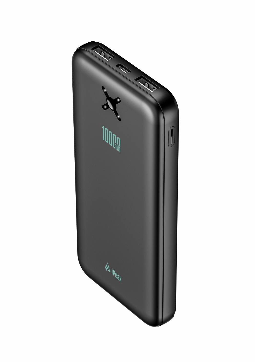 iPEAX POWER BANK 10000 mAh, 10,5 W, 2x USB-A ČIERNA