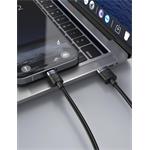 iPEAX TEXTILNÍ KABEL USB-A / USB-C 1M, USB 2.0 ČERNÝ