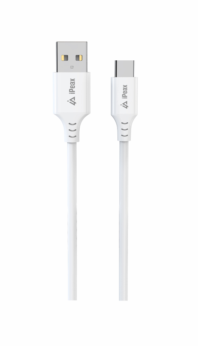 iPEAX TPU kabel USB-A / USB-C 1,5 m, USB 2.0, bílý