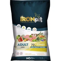 IRONpet Dog Adult Mini Turkey (Krocan) 1,5kg granule pro psy