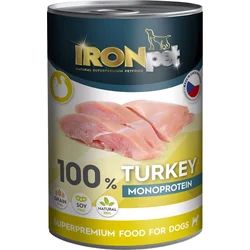 IRONpet Dog Turkey (Krůta) 100 % Monoprotein, konzerva 400 g