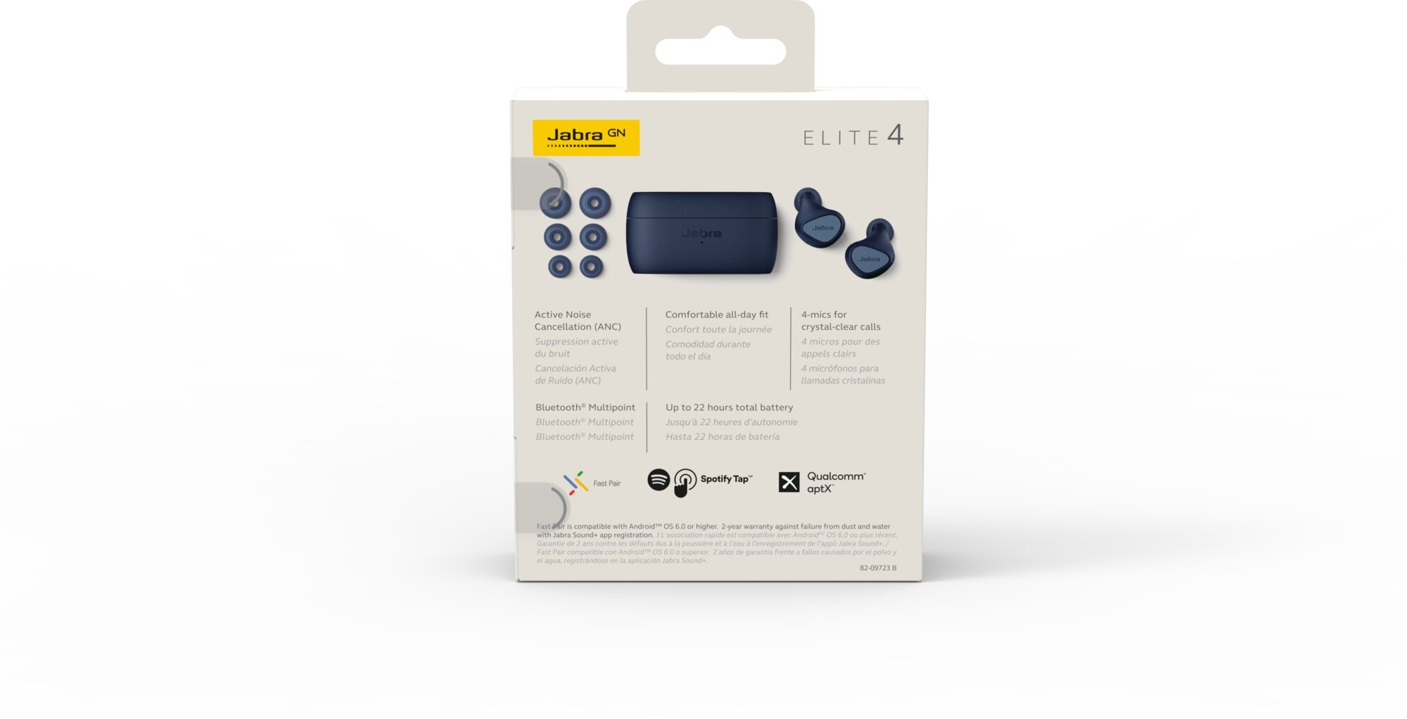 Jabra Elite 4, modrá, ANC