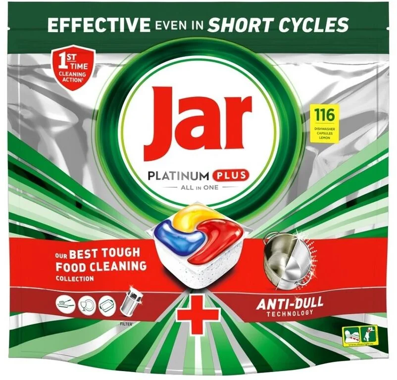 Jar Kapsle na nádobí Platinum Plus Yellow, 116 ks