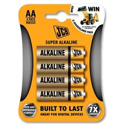 JCB SUPER alkalické batérie LR06, blister 4 ks