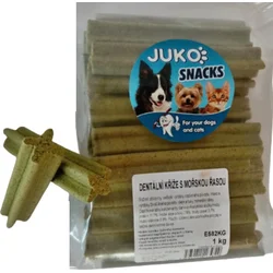 JUKO Snacks Dentální kříž s Mořskou řasou 1 kg (cca 37 ks)