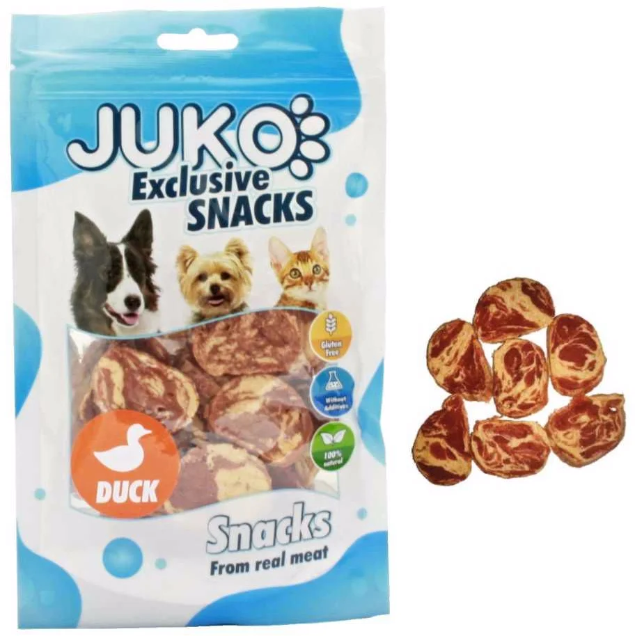JUKO Snacks Duck & Codfish chips 70 g