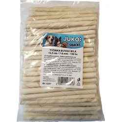 JUKO Snacks Tyčinka buvolí bílá 12,5 cm, 7 - 8 mm (100 ks)