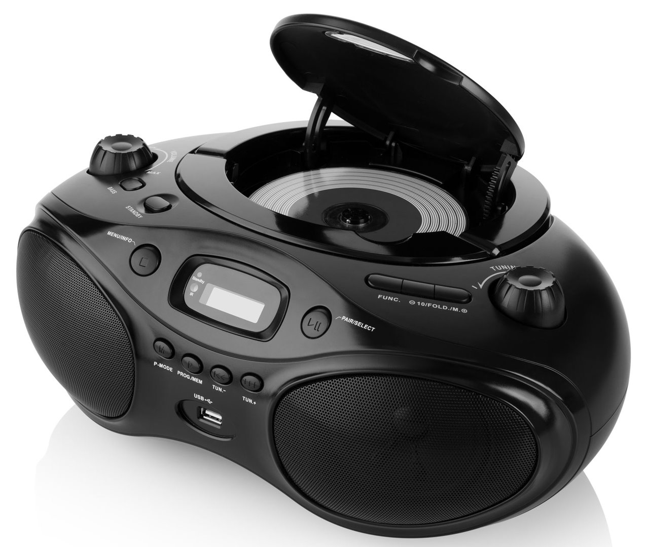 JVC RD-E661B-DAB, čierna