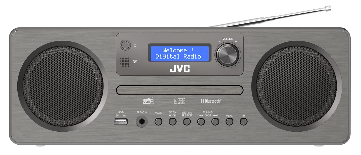 JVC RD-E861B-DAB, černý/šedý