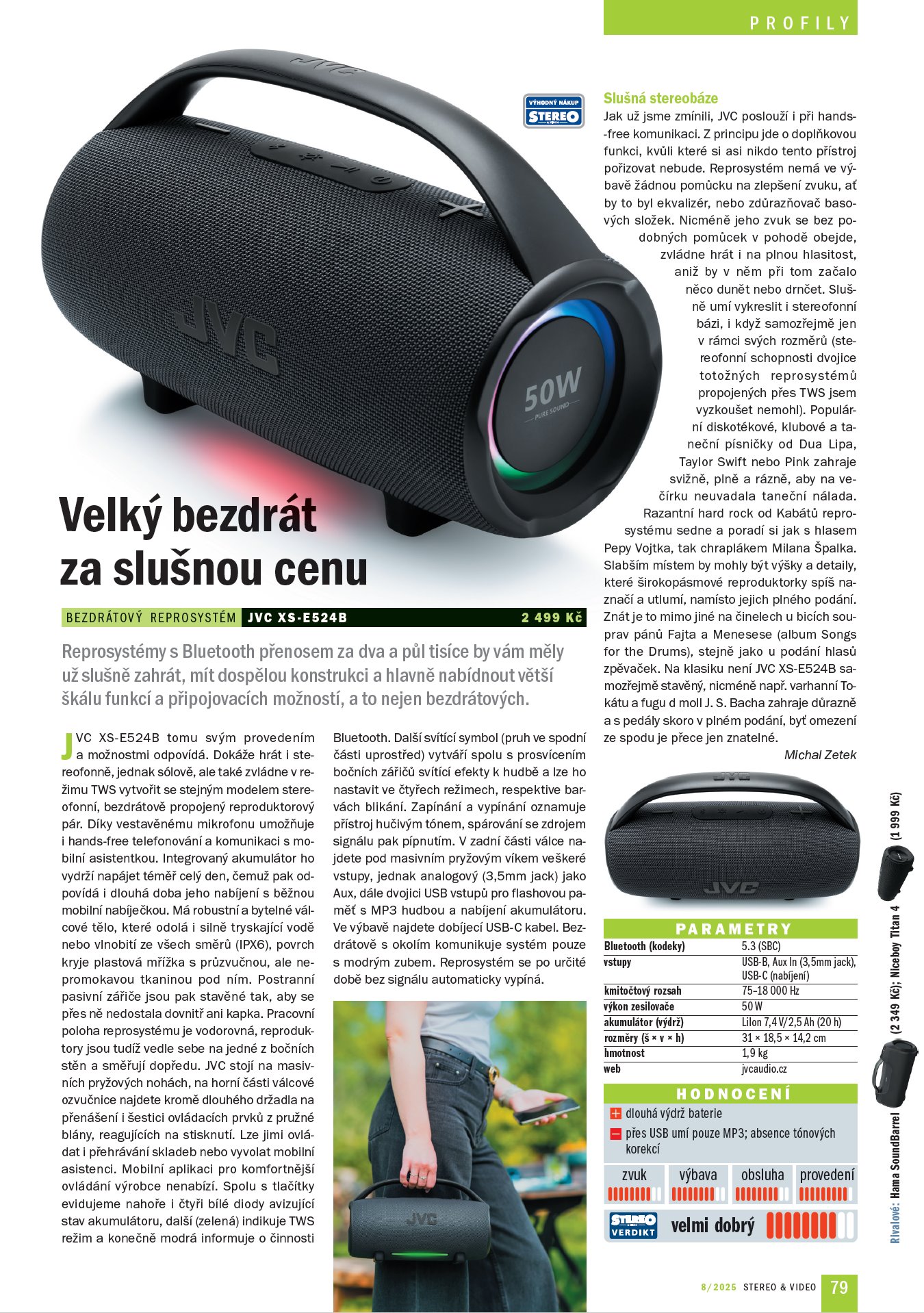 JVC XS-E524B, černý