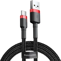 Kábel Baseus Cafule USB-C 2A 2 m (červeno-čierny)
