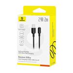 Kabel Baseus Silky USB/Lightning 1m 2.4A černý