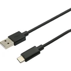 Kábel C-TECH USB 2.0 AM na USB-C (AM/CM), 1 m, čierny