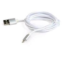 Kabel CABLEXPERT USB 2.0 Lightning (IP5 a vyšší) nabíjecí a synchronizační kabel, opletený, 1,8m, stříbrný, blister