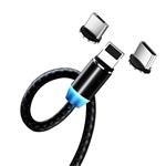 Kábel ColorWay 3v1 USB - Lightning, microUSB a USB-C 1 m, magnetický