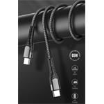 Kábel ColorWay USB-C na USB-C 1 m (PD 65W), sivý