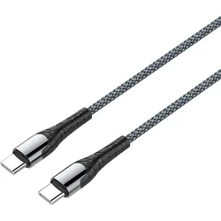 Kábel ColorWay USB-C na USB-C 2 m (PD 65W), sivý