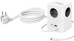 Kábel Cubenest PowerCube Extended USB PD 65 W USB-C, A+C, 1,5 m, sivý