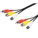 Kábel PremiumCord 3x CINCH-3x CINCH M/M 10m