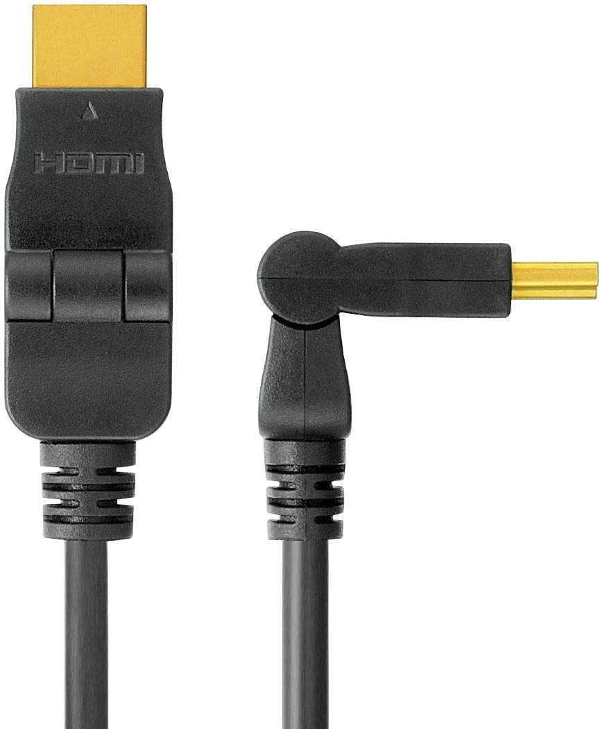 Kábel PremiumCord HDMI A - HDMI A M/M 3 m, pozlátené otočné konektory