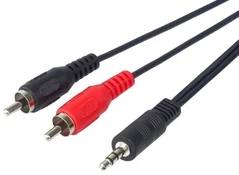 Kábel PremiumCord Jack 3,5 mm-2xCINCH M/M 3 m