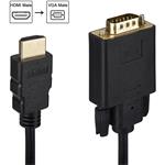 Kábel PremiumCord s prevodníkom HDMI na VGA, dĺžka kábla 2 m