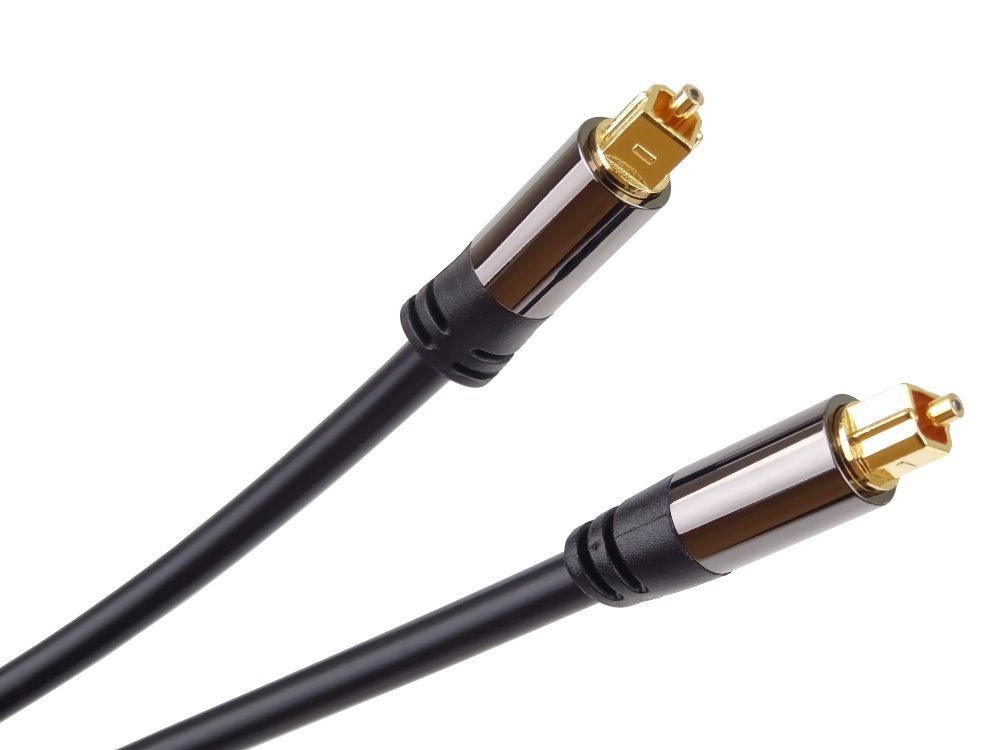 Kábel PremiumCord Toslink M/M, OD:6 mm, zlatý dizajn 2 m