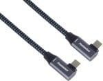 Kábel PremiumCord USB-C 2x zakrivený