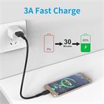 Kábel PremiumCord USB-C ( USB 3.2 generácie 2x2, 3A, 20Gbit/s ) čierny, 1 m