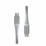 Kábel Swissten Aramid USB-C / USB-C 1,5 m, biely