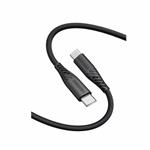 Kábel Swissten Silicone USB-C / USB-C 0,4 m, čierny