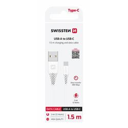 Kábel Swissten USB / USB-C 1,5 m, biely