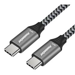 Kabel USB 3.2 Gen 1 USB-C male - USB-C male, bavlněný oplet, 1m