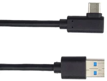 Kabel USB typ C/M zahnutý konektor 90° - USB 3.0 A/M, 3m ku31cz3bk - Kabely + redukce