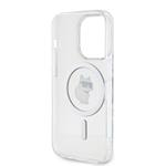 Karl Lagerfeld IML Choupette MagSafe zadný kryt pre iPhone 15 Pro Transparent