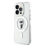 Karl Lagerfeld IML Ikonik MagSafe Zadní Kryt pro iPhone 15 Pro Transparent